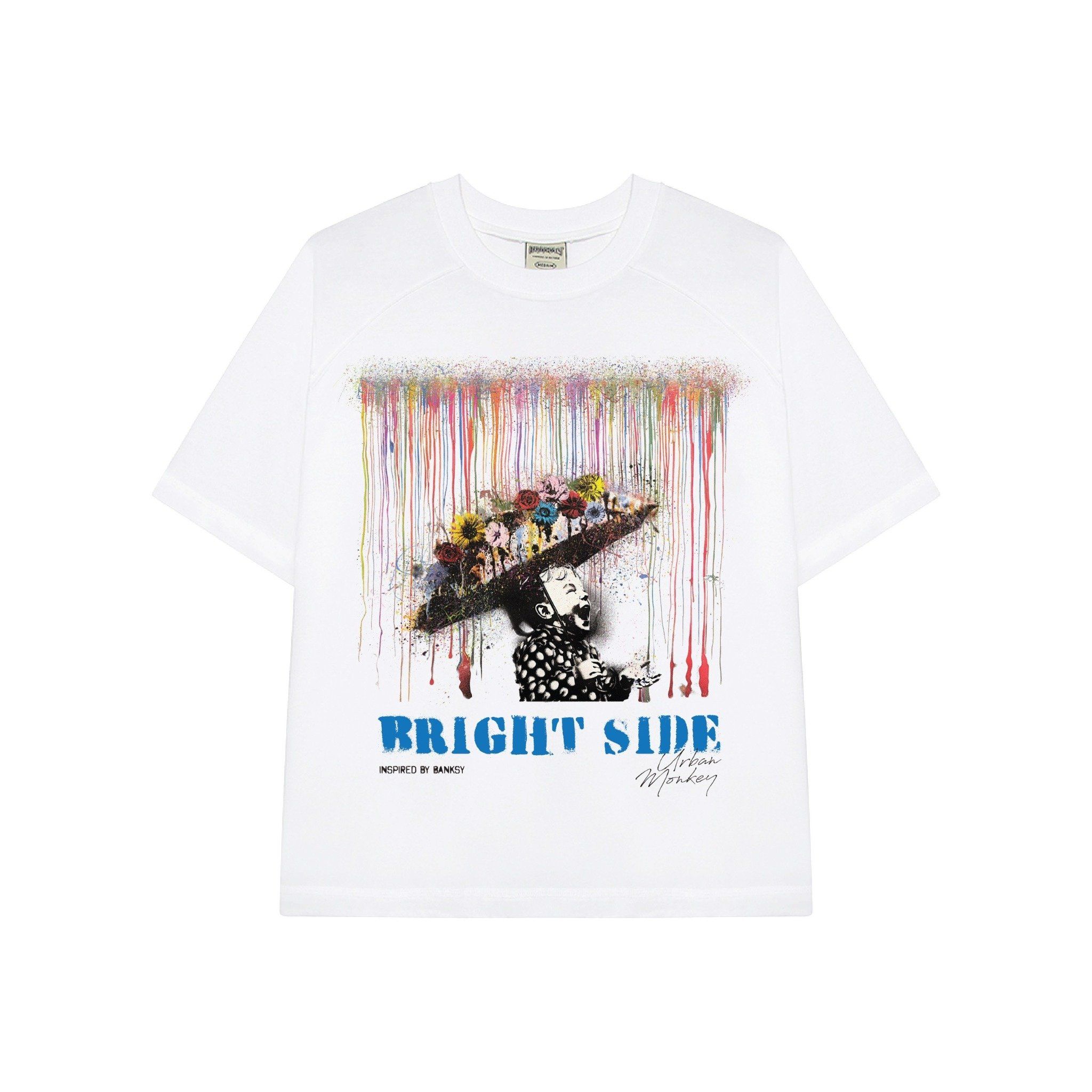  BSTT BANKSY BRIGHT SIDE TEE WHITE 