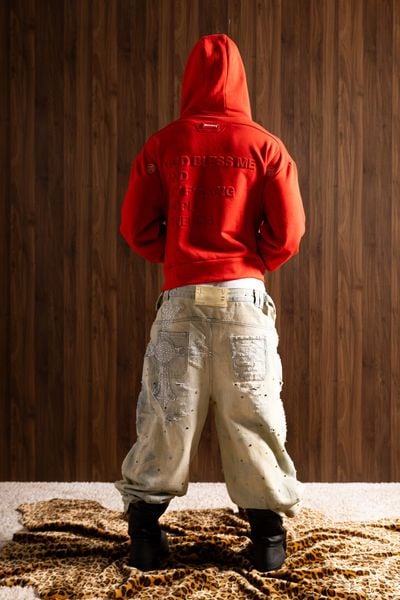  GOBLIN SIGNATURE BOXY HOODIE ZIP RED 