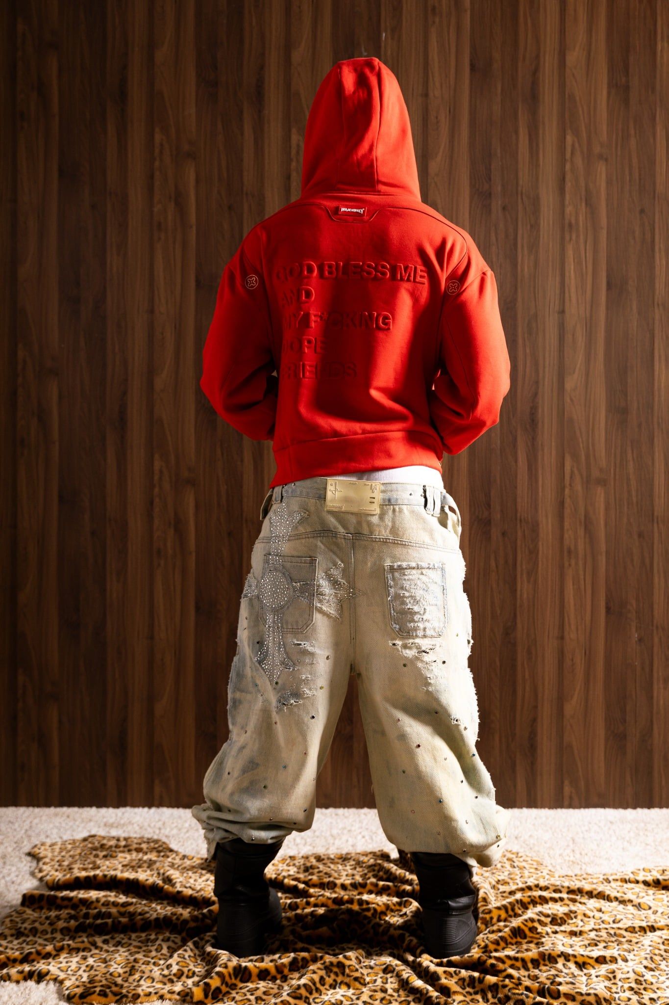  GOBLIN SIGNATURE BOXY HOODIE ZIP RED 