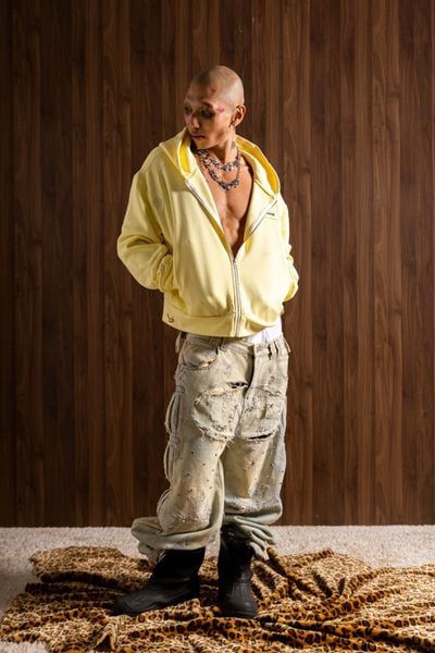  GOBLIN SIGNATURE BOXY HOODIE ZIP LIMELIGHT 