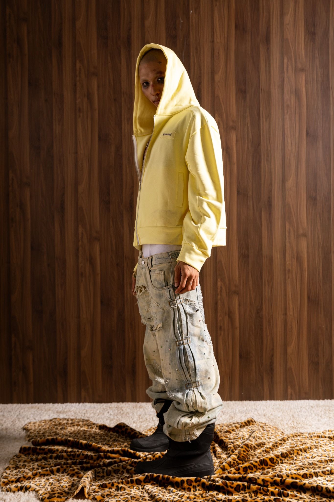  GOBLIN SIGNATURE BOXY HOODIE ZIP LIMELIGHT 