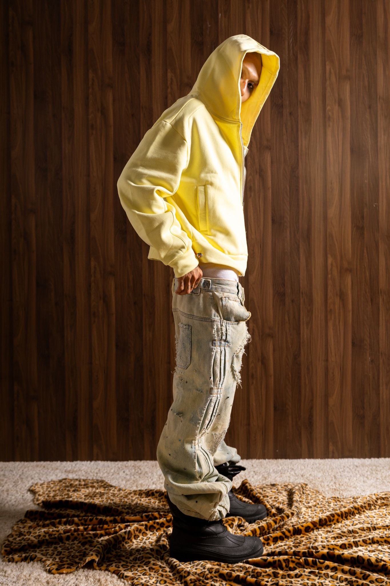  GOBLIN SIGNATURE BOXY HOODIE ZIP LIMELIGHT 