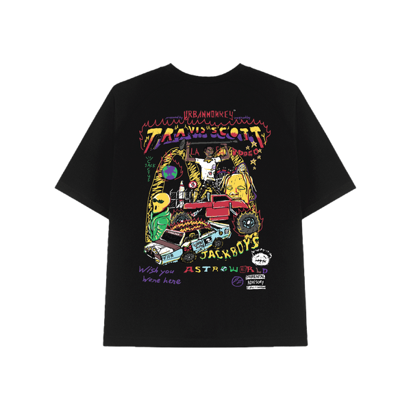  BSTT TRAVIS SCOOT ASTROWORLD TEE BLACK 