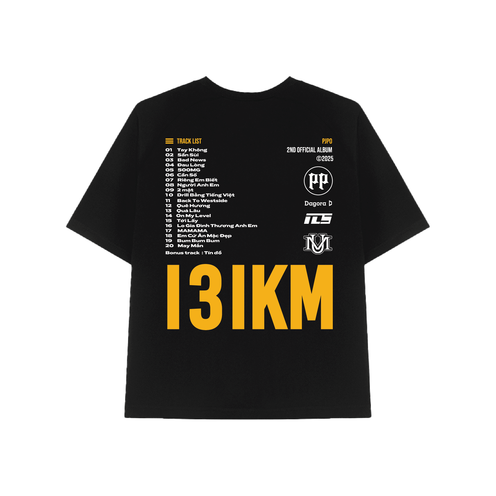  BSTT 131KM MERCHANDISE TEE BLACK 