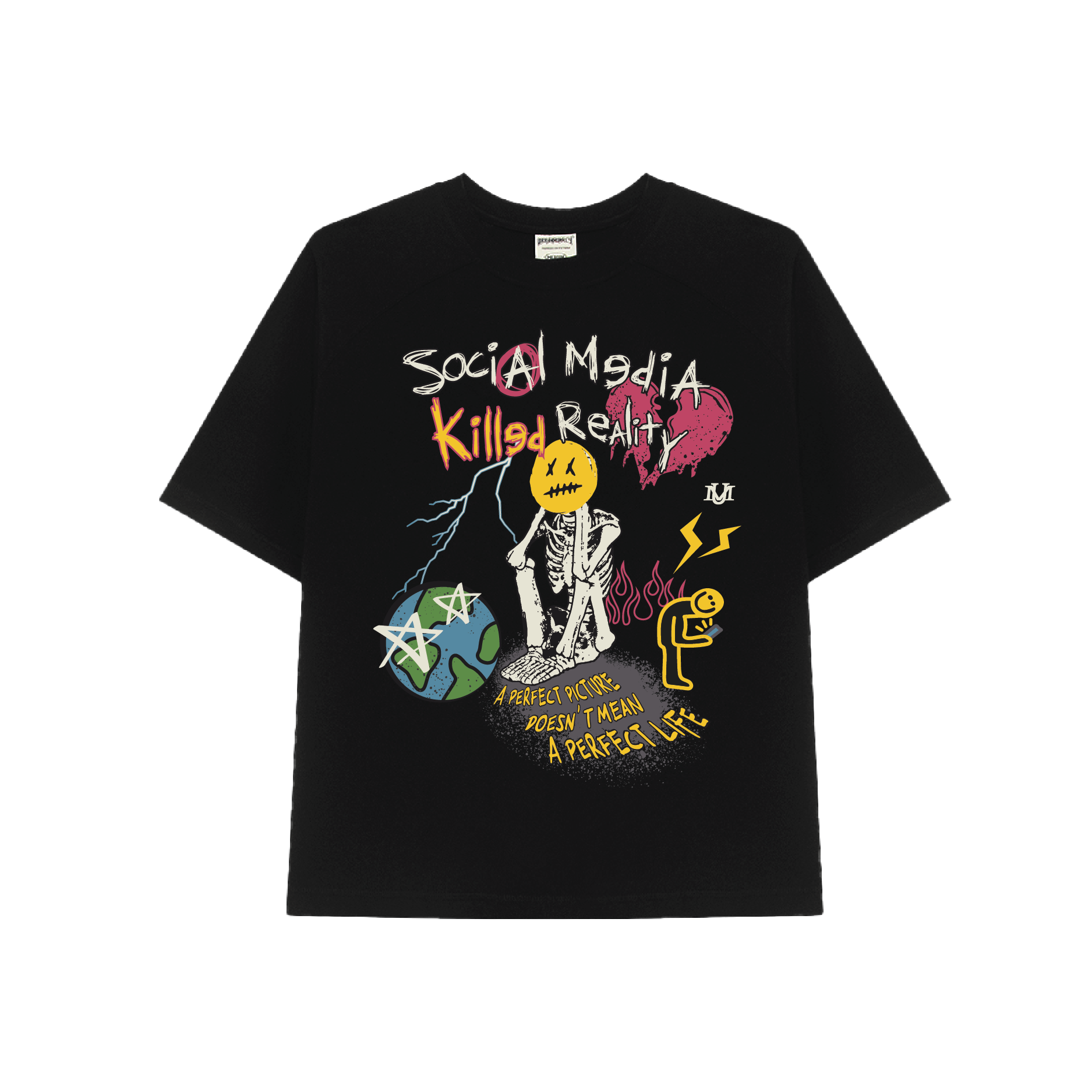  BSTT SOCIAL MEDIA K*LLED REALITY TEE BLACK 