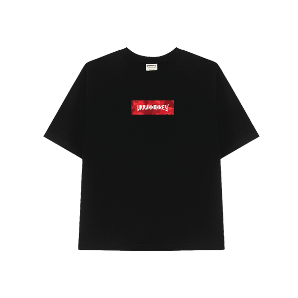  BSTT RED CAMO LOGO BOX TEE BLACK 