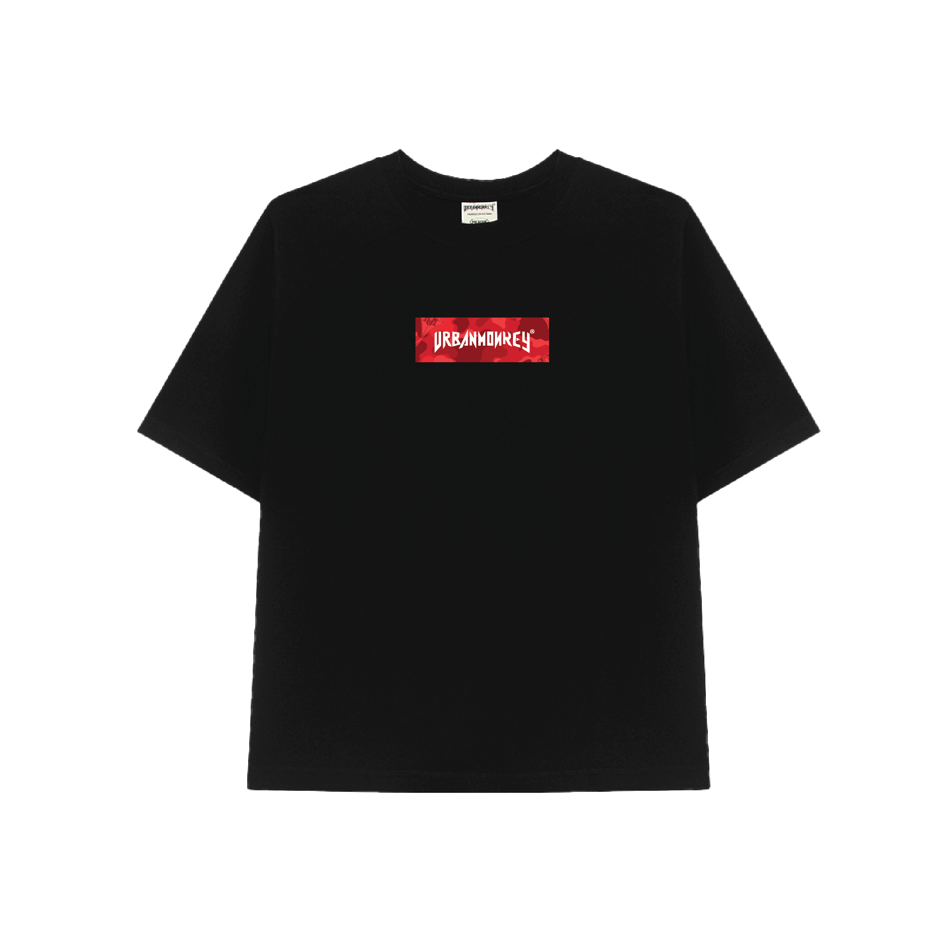  BSTT RED CAMO LOGO BOX TEE BLACK 