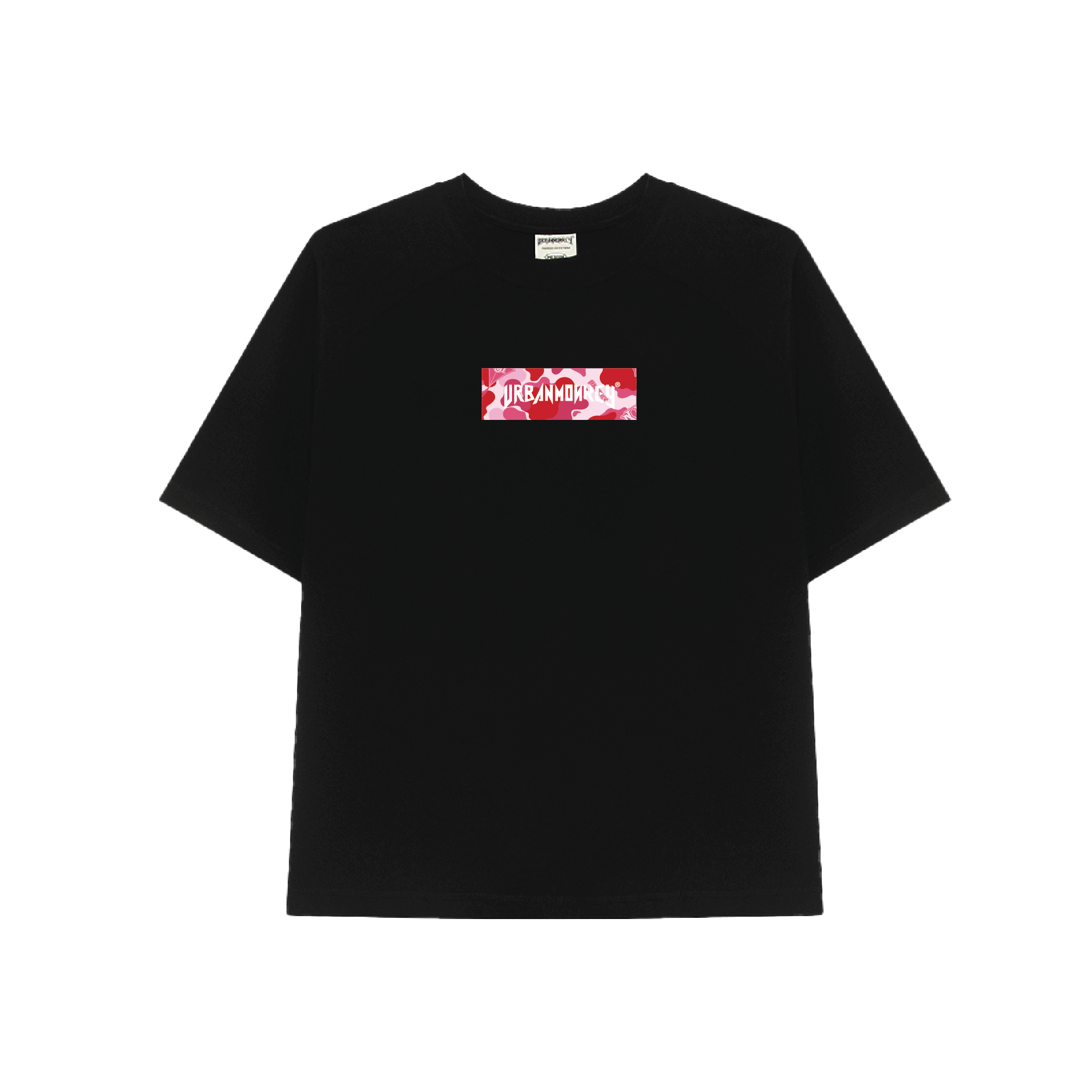  BSTT PINK/RED CAMO LOGO BOX TEE BLACK 