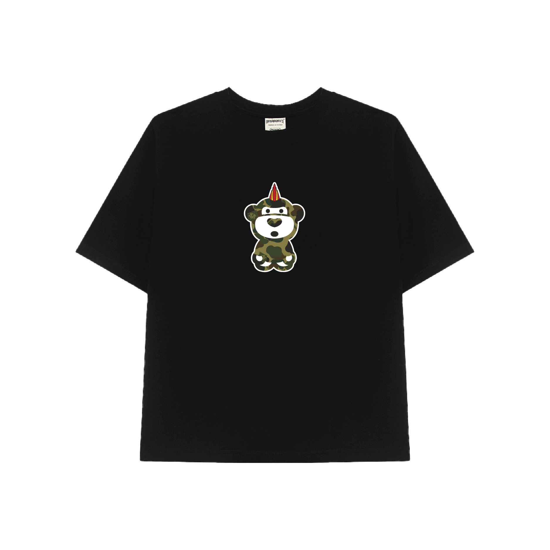  BSTT GREEN CAMO BABY FLEX TEE BLACK 