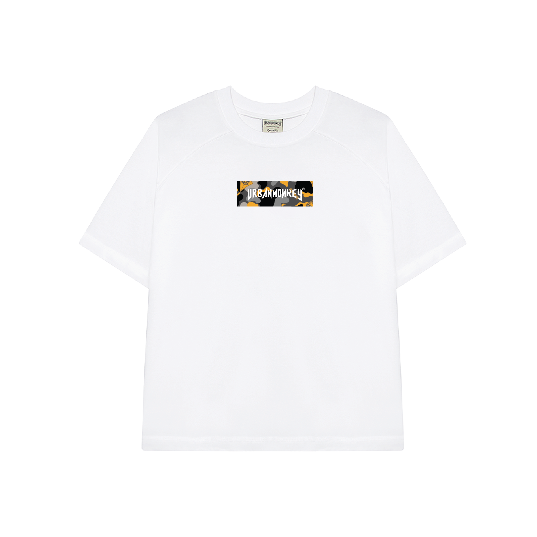  BSTT GREY/YELLOW CAMO LOGO BOX TEE WHITE 