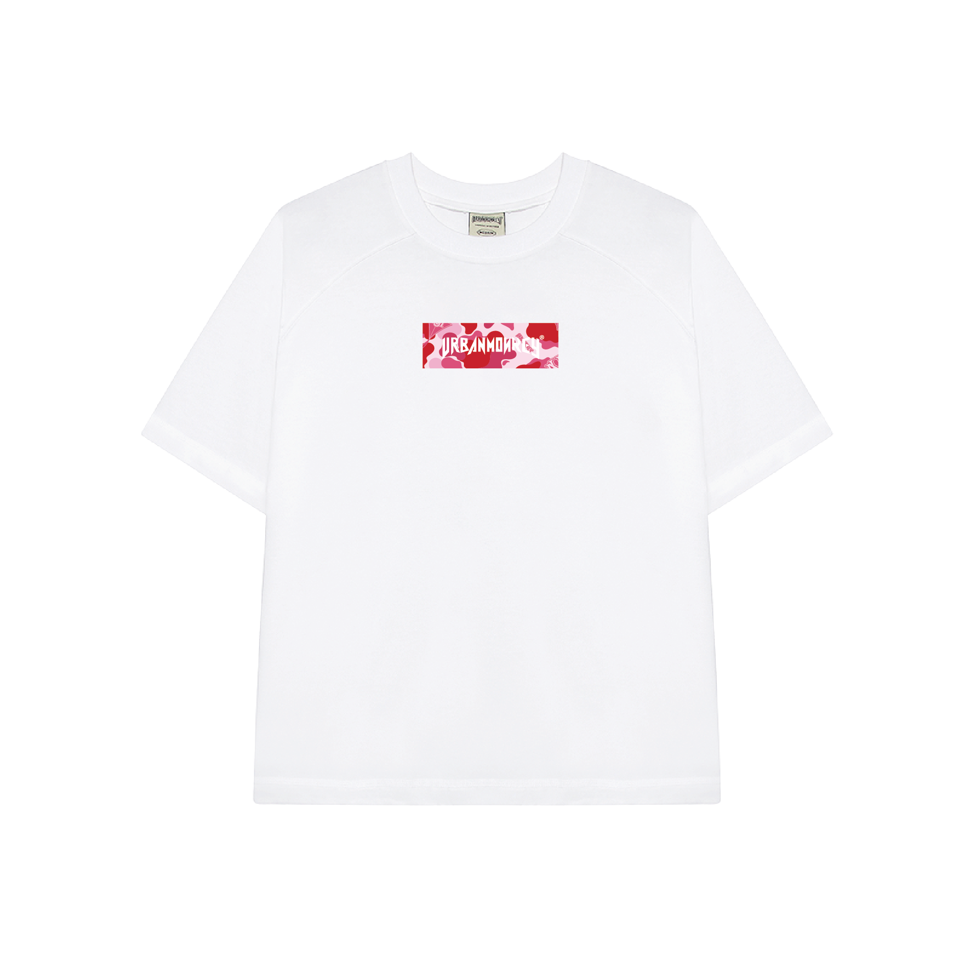  BSTT PINK/RED CAMO LOGO BOX TEE WHITE 