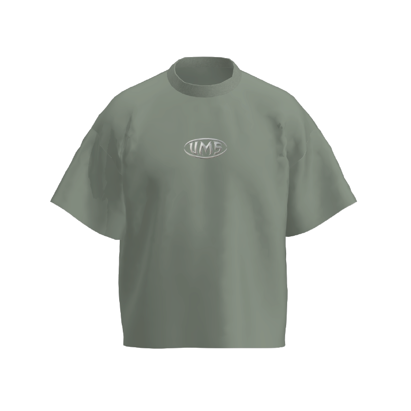  UMS TRIBAL CROSS TEE CEMENT GREY 