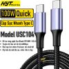  Cáp Sạc Type C 100W Siêu Nhanh Cho Điện Thoại, Máy Tính ID Tech USC104 BH 12T Đổi Mới 
