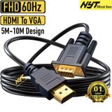  Cáp Chuyển HDMI Sang VGA Cao Cấp NYT H2V101 - Bảo Hành 6T Đổi Mới 