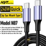  Cáp Sạc Type C 100W Siêu Nhanh Cho Điện Thoại, Máy Tính ID Tech USC104 BH 12T Đổi Mới 