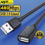  Cáp Nối Dài USB 2.0 480Mpbs Đen Dẻo Cao Cấp NYT DL104 BH 6T Đổi Mới 