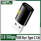  Đầu Chuyển USB Sang Type C 5A 480Mbps NYT CD106 Loại Cao Cấp Cắm Là Chạy 