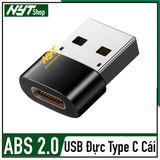  Đầu chuyển đổi USB sang Type C 3.0 Vỏ Nhôm Nguyên Khối Cao Cấp, Truyền Dữ Liệu Tốc Độ Cao Ổn Định 