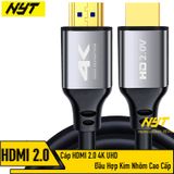 Cáp HDMI 2.0 Support Full 4K 60Hz Đầu Hợp Kim Nhôm Cao Cấp NYT H2H202 