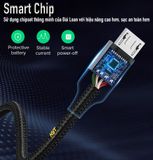  Dây Sạc Android Micro USB 0.25M - 2M, Công Nghệ Sạc Nhanh QC 3.0 3A 5V USM101 - BH 12T Chính Hãng 