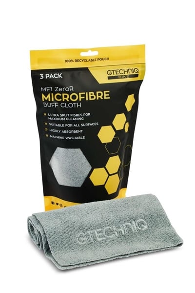  Khăn Lau Microfibre Siêu Mịn - Gtechniq - Bike Premium Microfibre Triple Pack (Bịch 3 cái) 