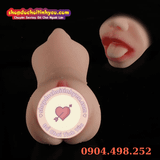  Âm đạo giả 2 đầu miệng môi răng lưỡi mềm mại cầm tay cho nam 