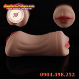  Âm đạo giả 2 đầu miệng môi răng lưỡi mềm mại cầm tay cho nam 