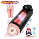  Âm Đạo Giả Rung Hút Thụt Thiết Kế Khoang Hạt Nổi 3D Chân Thực 