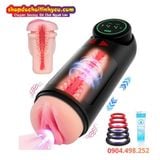  Âm Đạo Giả Rung Hút Thụt Thiết Kế Khoang Hạt Nổi 3D Chân Thực 