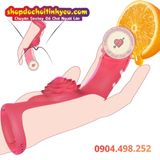  Bao Đeo Ngón Tay Hoa Hồng Rung Kép Thiết Kế Dương Vật Giả 