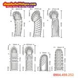  Bao Đeo Ngón Tay Thiết Kế Nhiều Hạt Nổi Lớn Kích Thích Âm Đạo 