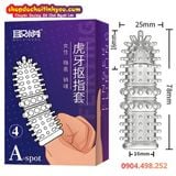  Bao Đeo Ngón Tay Thiết Kế Nhiều Hạt Nổi Lớn Kích Thích Âm Đạo 