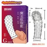  Bao Đeo Ngón Tay Thiết Kế Nhiều Hạt Nổi Lớn Kích Thích Âm Đạo 