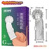  Bao Đeo Ngón Tay Thiết Kế Nhiều Hạt Nổi Lớn Kích Thích Âm Đạo 