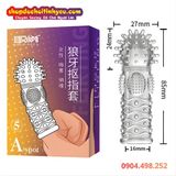  Bao Đeo Ngón Tay Thiết Kế Nhiều Hạt Nổi Lớn Kích Thích Âm Đạo 