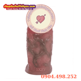 Bao Đôn Dương Vật Hở Đầu Gân Nổi To Kèm Vòng Khóa Tinh Hoàn 