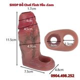  Bao Đôn Dương Vật Hở Đầu Gân Nổi To Kèm Vòng Khóa Tinh Hoàn 