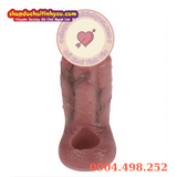  Bao Đôn Dương Vật Hở Đầu Gân Nổi To Kèm Vòng Khóa Tinh Hoàn 