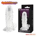  Bao Đôn Dương Vật Rung Có Hạt Nổi Kèm Răng Mềm BRAVE MAN 