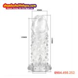  Bao Đôn Dương Vật Rung Có Hạt Nổi Kèm Răng Mềm BRAVE MAN 