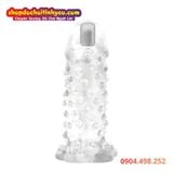  Bao Đôn Dương Vật Rung Có Hạt Nổi Kèm Răng Mềm BRAVE MAN 