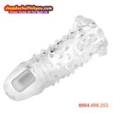  Bao Đôn Dương Vật Rung Có Hạt Nổi Kèm Răng Mềm BRAVE MAN 