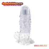  Bao Đôn Dương Vật Rung Có Hạt Nổi Kèm Răng Mềm BRAVE MAN 