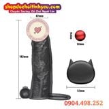  Bao Đôn Dương Vật Rung Kép Kèm Đầu Răng Sói Điều Khiển Từ Xa 