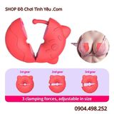  Bộ Kẹp Núm Vú Hình Bánh Donut Tai Mèo Có Điều Khiển Từ Xa 