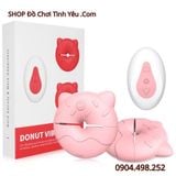  Bộ Kẹp Núm Vú Hình Bánh Donut Tai Mèo Có Điều Khiển Từ Xa 