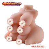  Búp Bê Tình Dục Bán Thân Mini Thiết Kế Táo Bạo Bò Sữa 6 Vú 