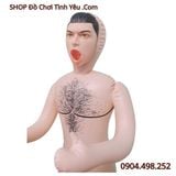  Búp Bê Tình Dục Bơm Hơi Nam Gấp Gọn Đeo Mặt Nạ Há Hốc Miệng 