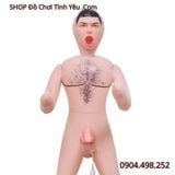  Búp Bê Tình Dục Bơm Hơi Nam Gấp Gọn Đeo Mặt Nạ Há Hốc Miệng 