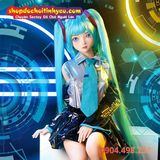  Búp bê tình dục Hatsune Miku Nhật Bản tóc dài màu xanh ngọc 